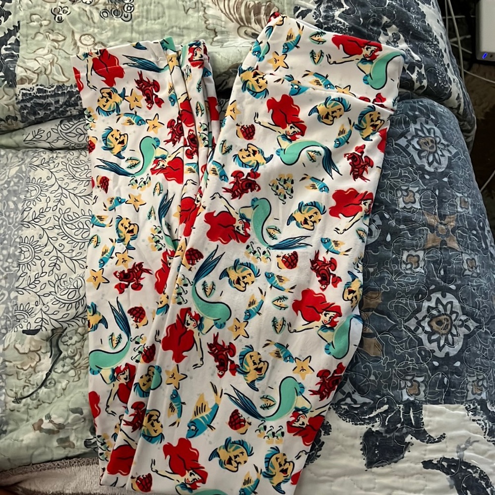 Lularoe Lxl Little Mermaid Ariel Disney leggings